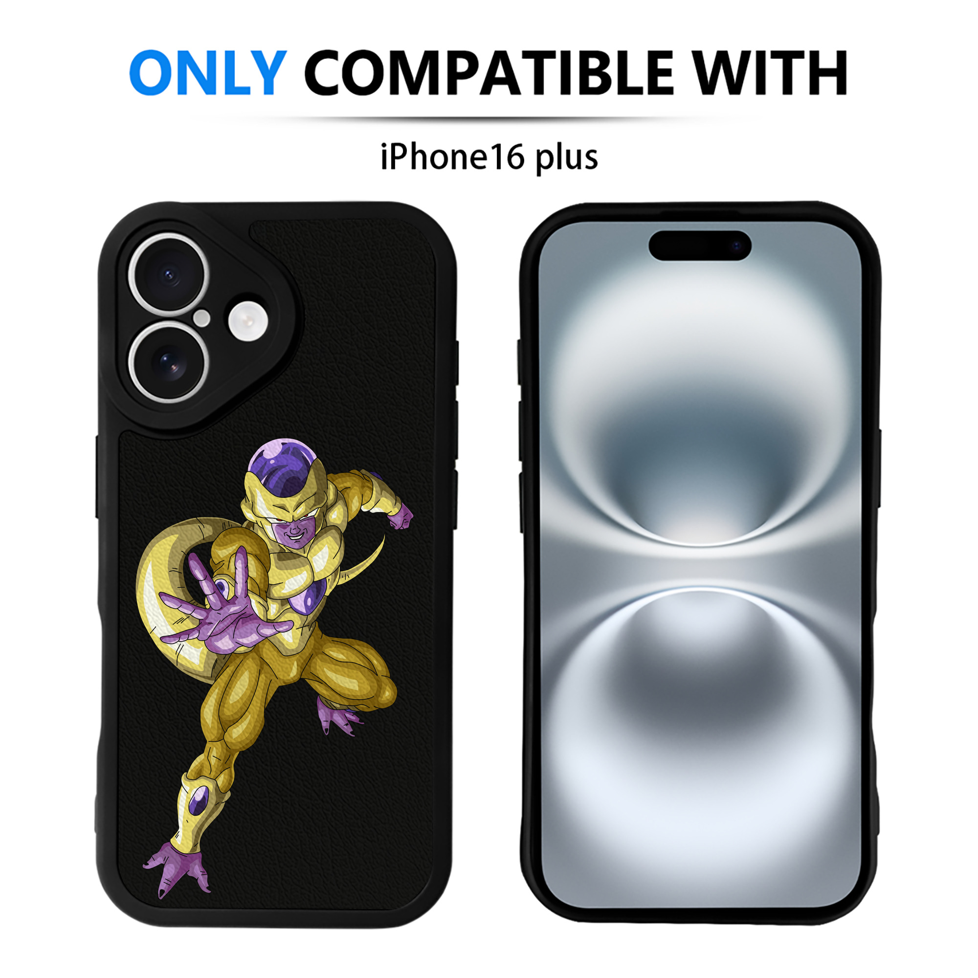 （画像用） ドラゴンボール フリーザ DRAGON BALL Frieza 【iPhone 16シリーズ対応】シリコンスマホケース（レザー調） 材質：シリコン